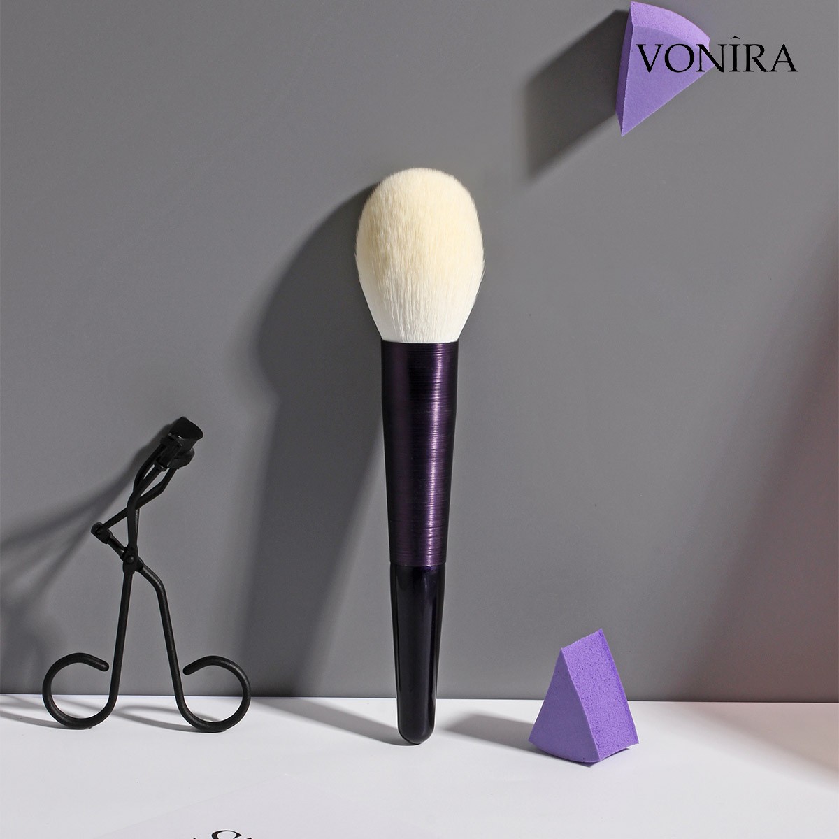 Vonira Custom Private Label OEM ODM High End Luxury Best Price 7 Pcs Purple Cosmetic Brushes Manufacturer China Makeup Brush Set