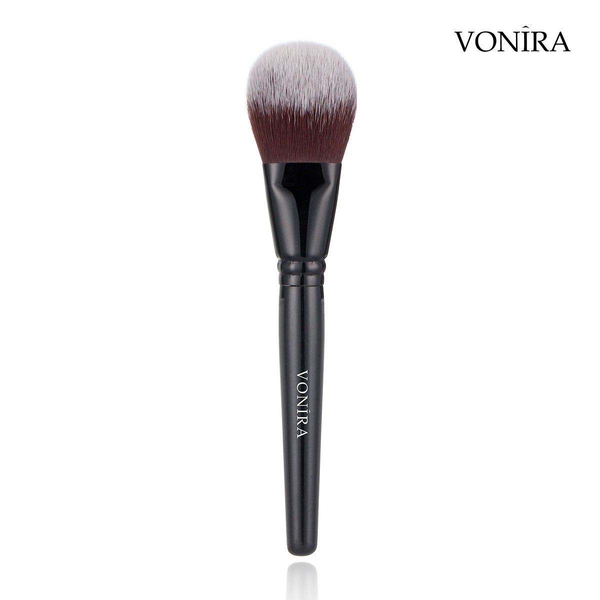 Vonira Beauty Custom Wholesale Hot Selling Perfectly Face Finishing Powder Bronzer Brush With Matte Black Copper Ferrule OEM ODM Logo