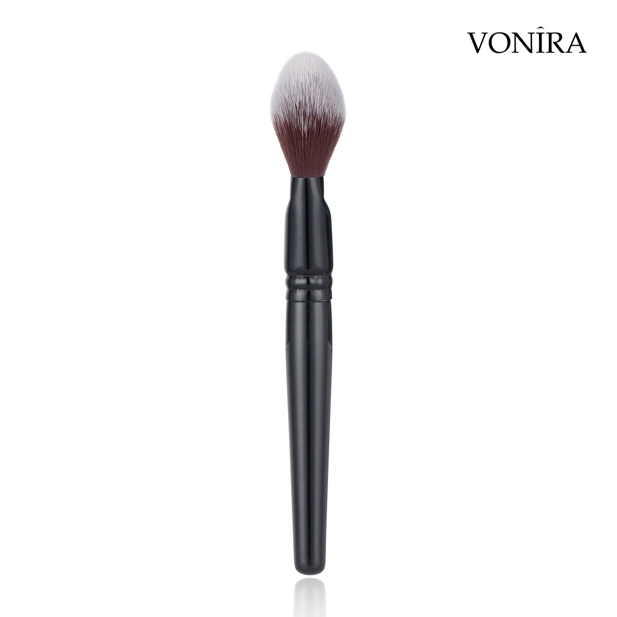 Vonira Beauty Custom Wholesale Hot Selling Perfectly Face Finishing Powder Bronzer Brush With Matte Black Copper Ferrule OEM ODM Logo