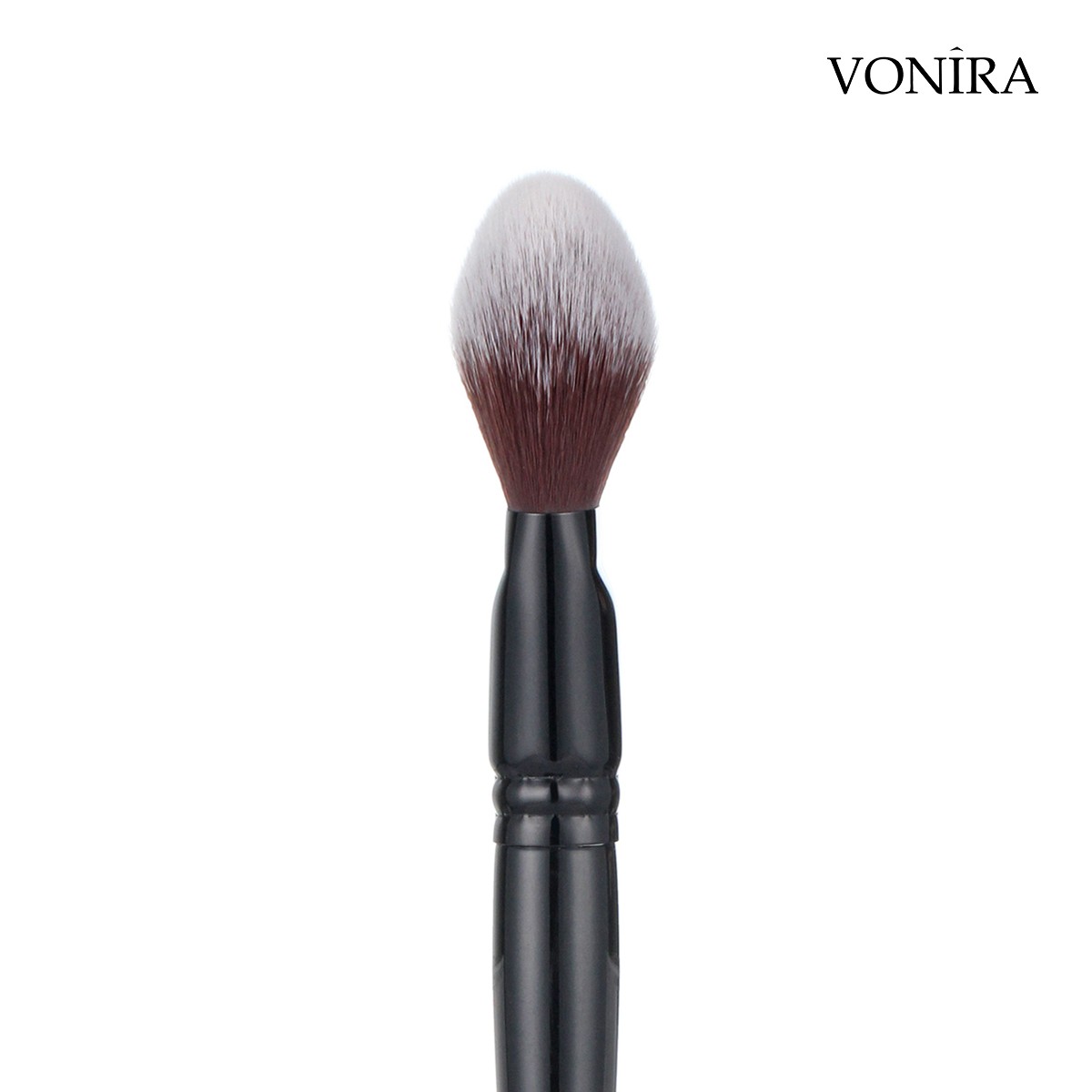 Vonira Beauty Custom Wholesale Hot Selling Perfectly Face Finishing Powder Bronzer Brush With Matte Black Copper Ferrule OEM ODM Logo