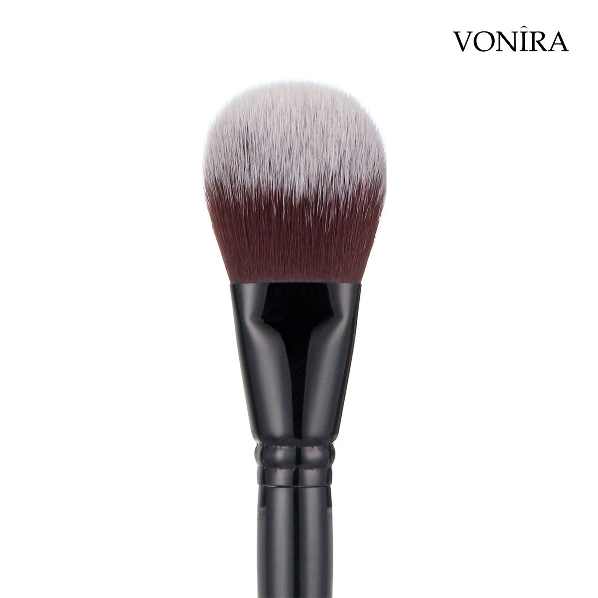 Vonira Beauty Custom Wholesale Hot Selling Perfectly Face Finishing Powder Bronzer Brush With Matte Black Copper Ferrule OEM ODM Logo