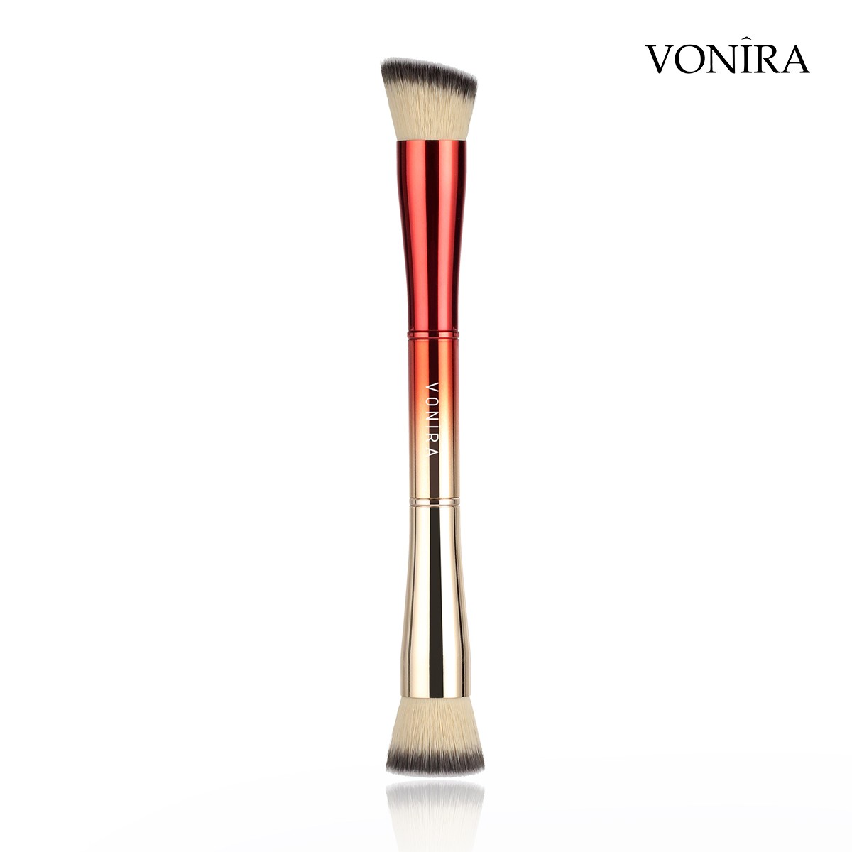 Vonira Double Ended Flat Angled & Flat Top Foundation Makeup Airbrush Buffering Contour Brushes With Private Label OEM Service