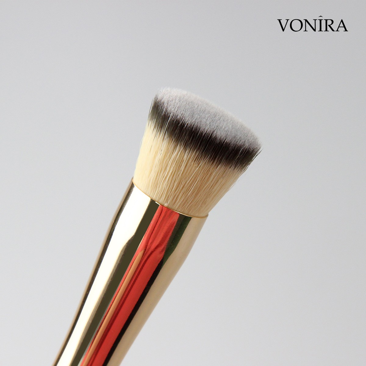 Vonira Double Ended Flat Angled & Flat Top Foundation Makeup Airbrush Buffering Contour Brushes With Private Label OEM Service
