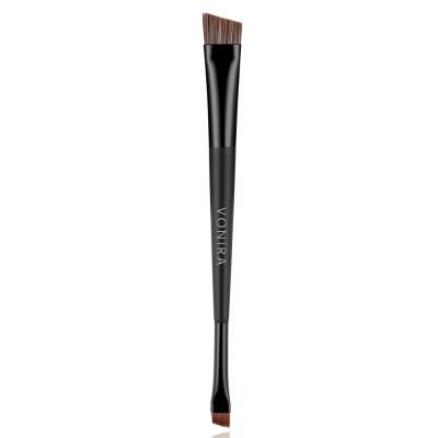 Vonira Beauty Professional Dual Ended Angled Eye Brow Eye Liner Double Sided Makeup Brush With Private Label Logo