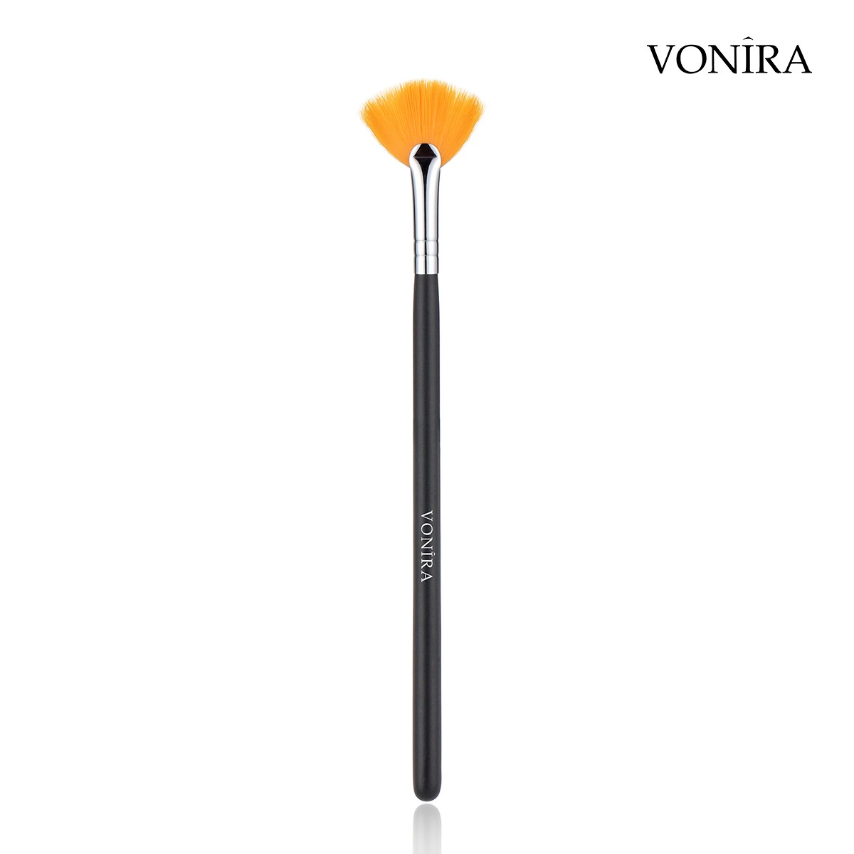 Vonira Beauty Large Eye Lash Fan Makeup Brush Facial Taklon Hair Skin Peeling Treatment Fan Mask Brush
