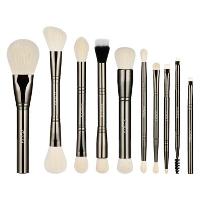 Vonira Beauty Factory New 10 Pieces Double Sided Luxury Faux Goat Hair Makeup Brush Set With Custom Private Label
