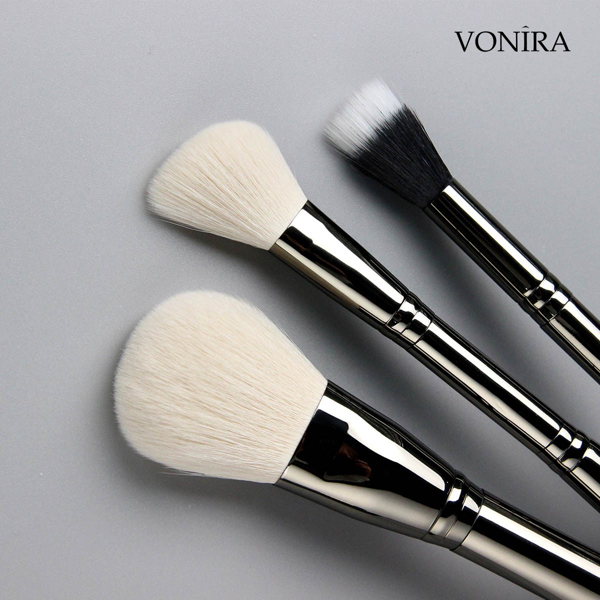 Vonira Beauty Factory New 10 Pieces Double Sided Luxury Faux Goat Hair Makeup Brush Set With Custom Private Label