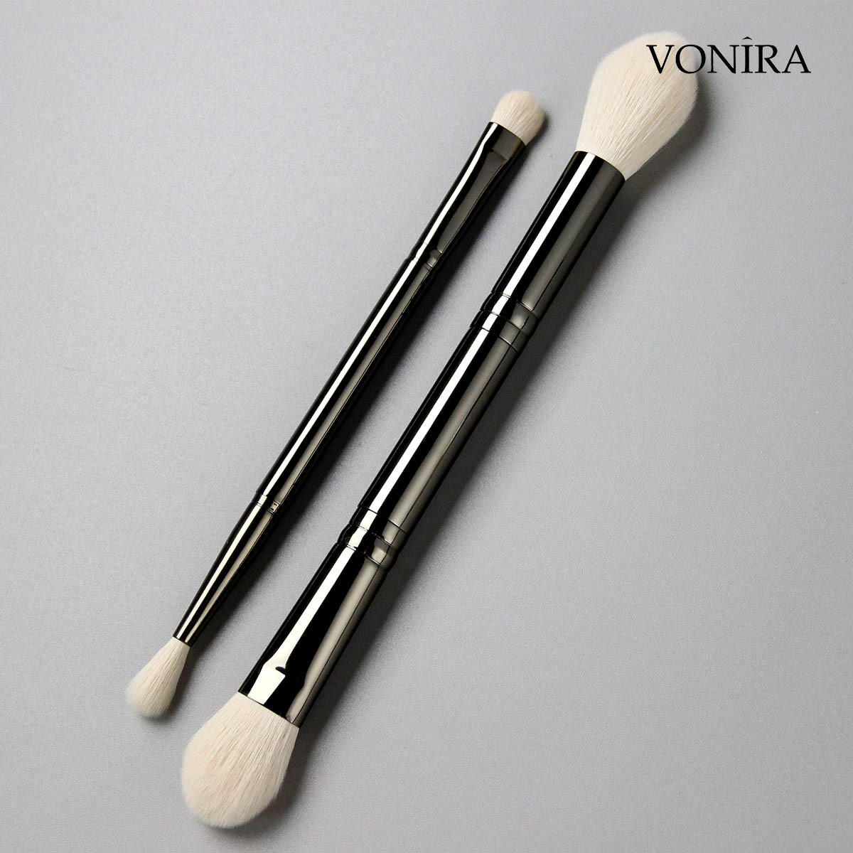 Vonira Beauty Factory New 10 Pieces Double Sided Luxury Faux Goat Hair Makeup Brush Set With Custom Private Label