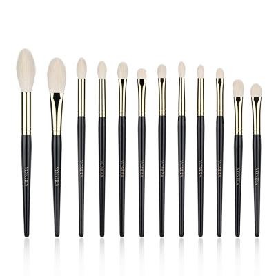 Vonira Beauty Golden Complete Eye Brushes Set Full Calssic Eyesahdow Eyeliner Eyebrow Brushes Kit With Highlighter Setting Brush