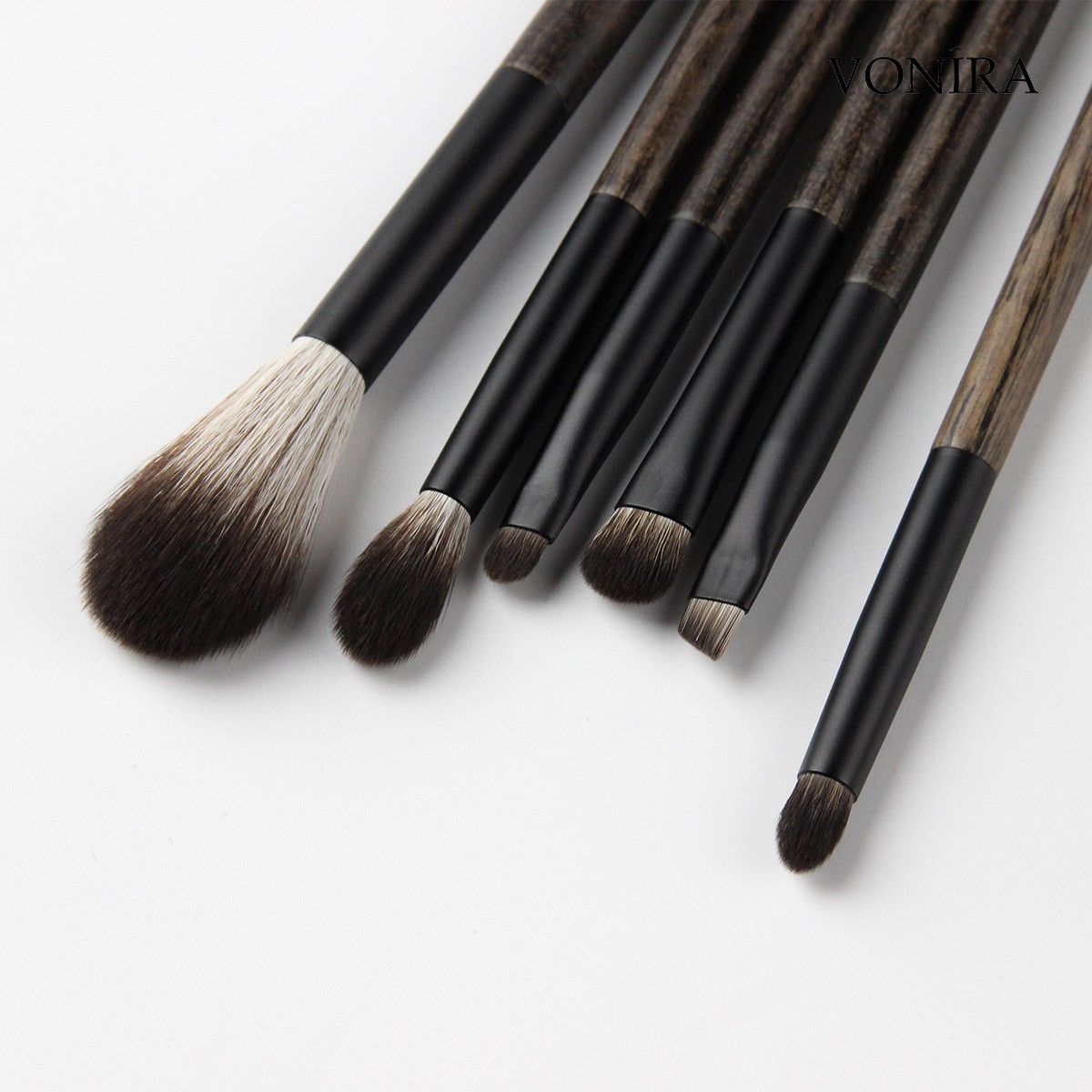 Vonira Beauty Factory High Grade Sustainable Vegan Cruelty Free Corn Fiber Synthetic Private Label Essential Makeup Brush Kit