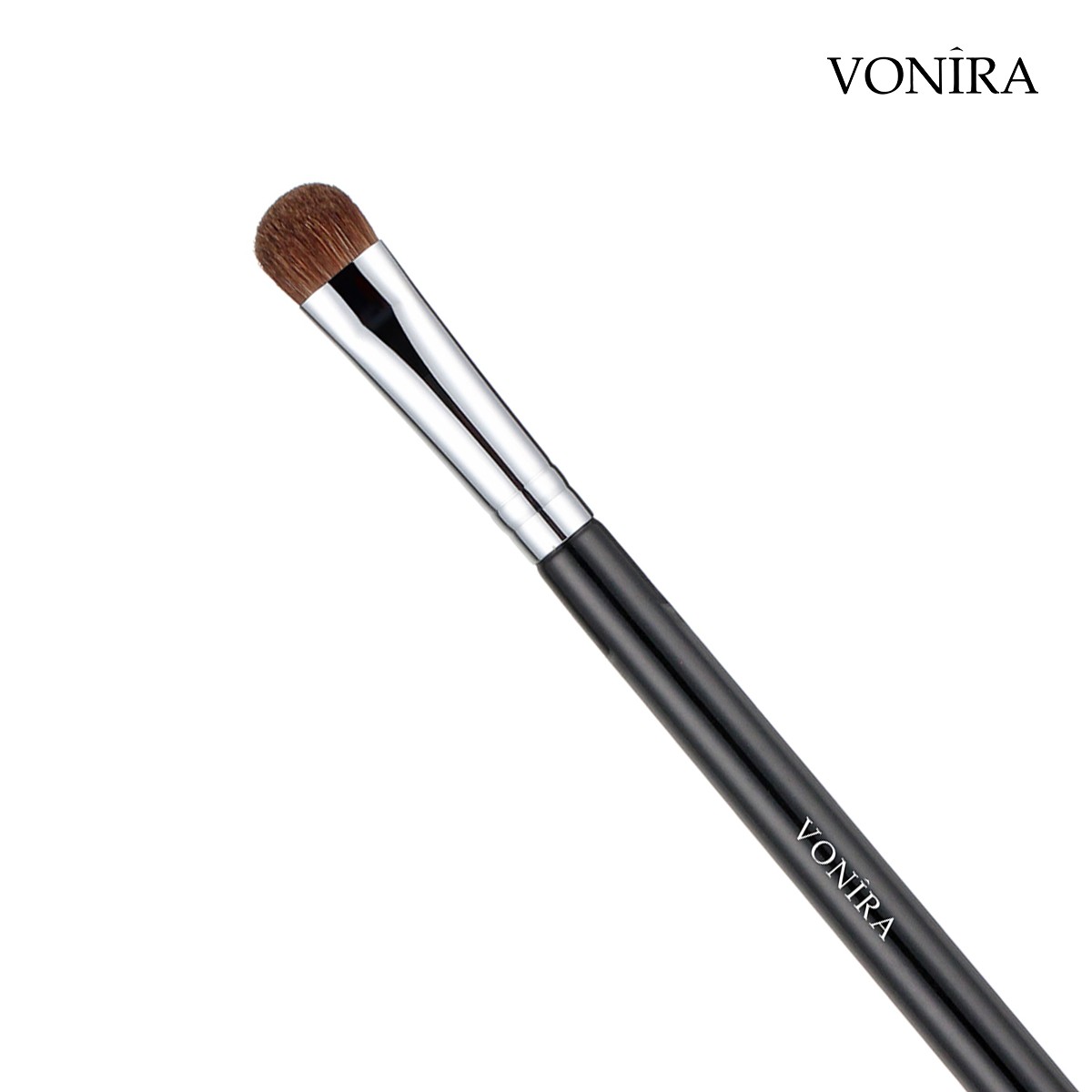 Vonira Beauty Factory Large Eye Shadow Makeup Brush Natural Pony Hair With Silver Copper Ferrule Custom Private Label Service