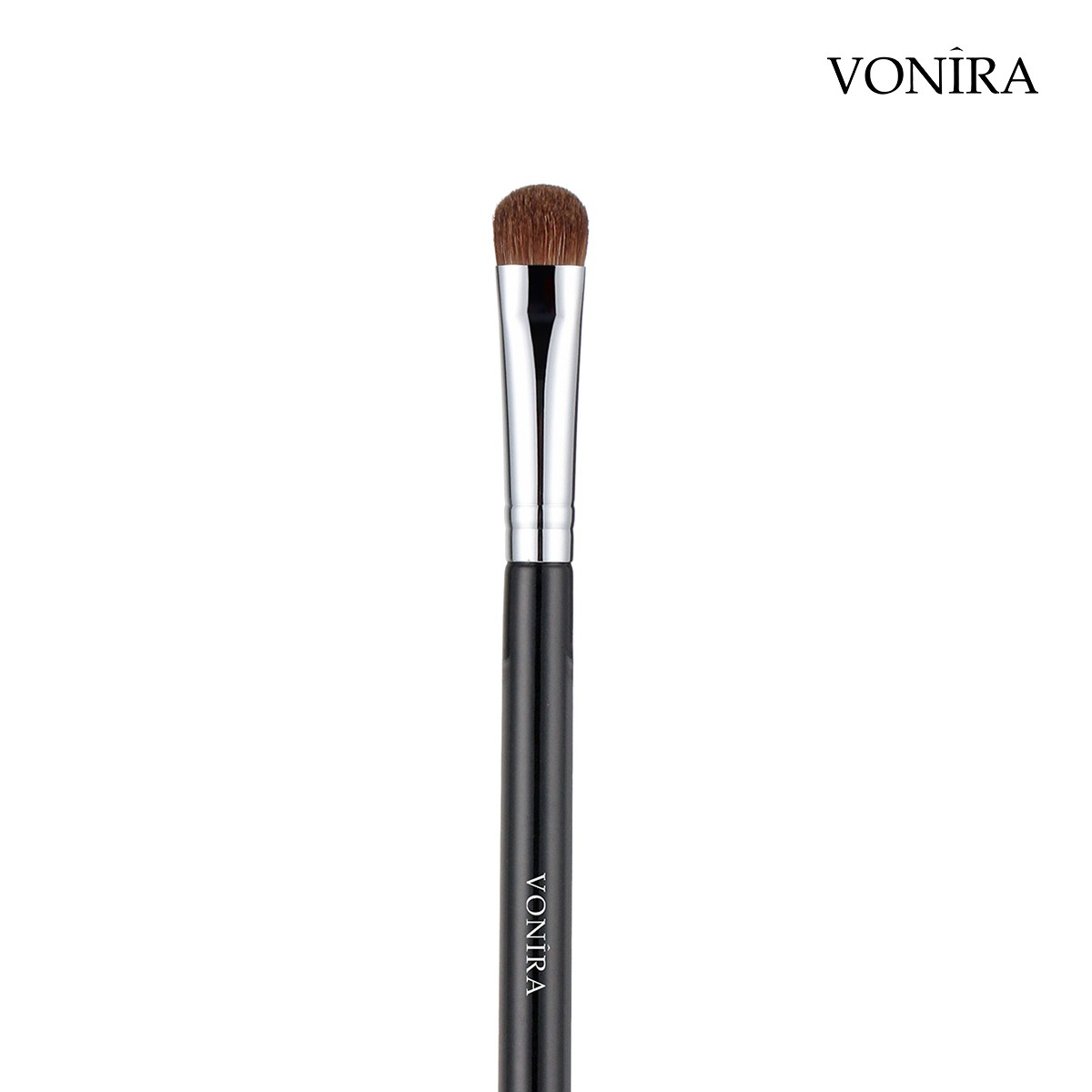 Vonira Beauty Factory Large Eye Shadow Makeup Brush Natural Pony Hair With Silver Copper Ferrule Custom Private Label Service