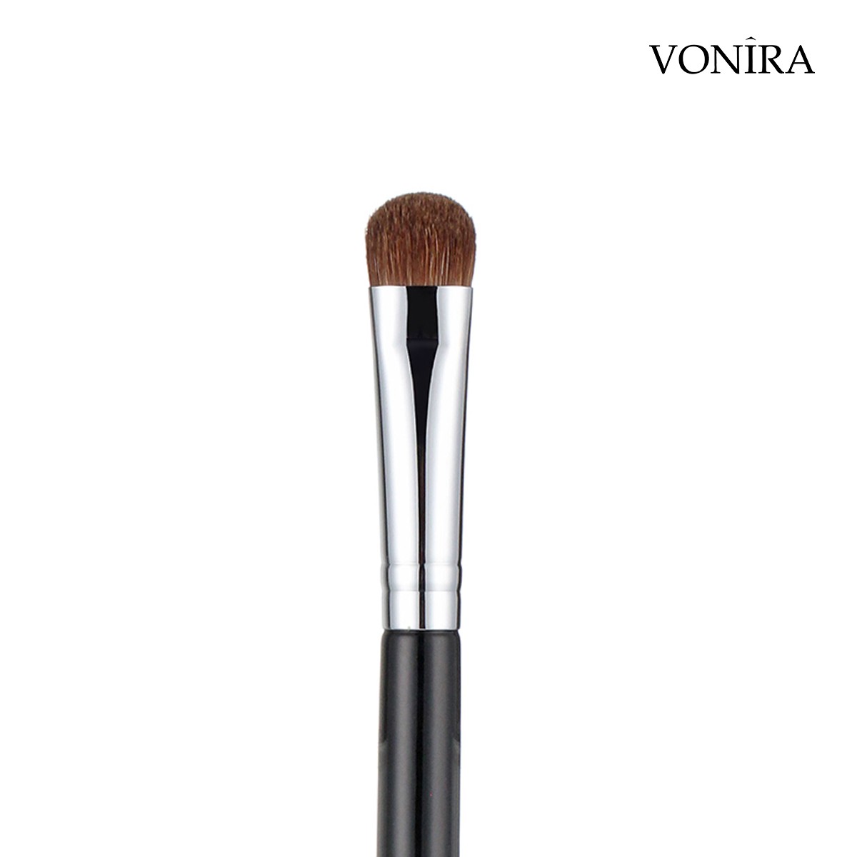 Vonira Beauty Factory Large Eye Shadow Makeup Brush Natural Pony Hair With Silver Copper Ferrule Custom Private Label Service