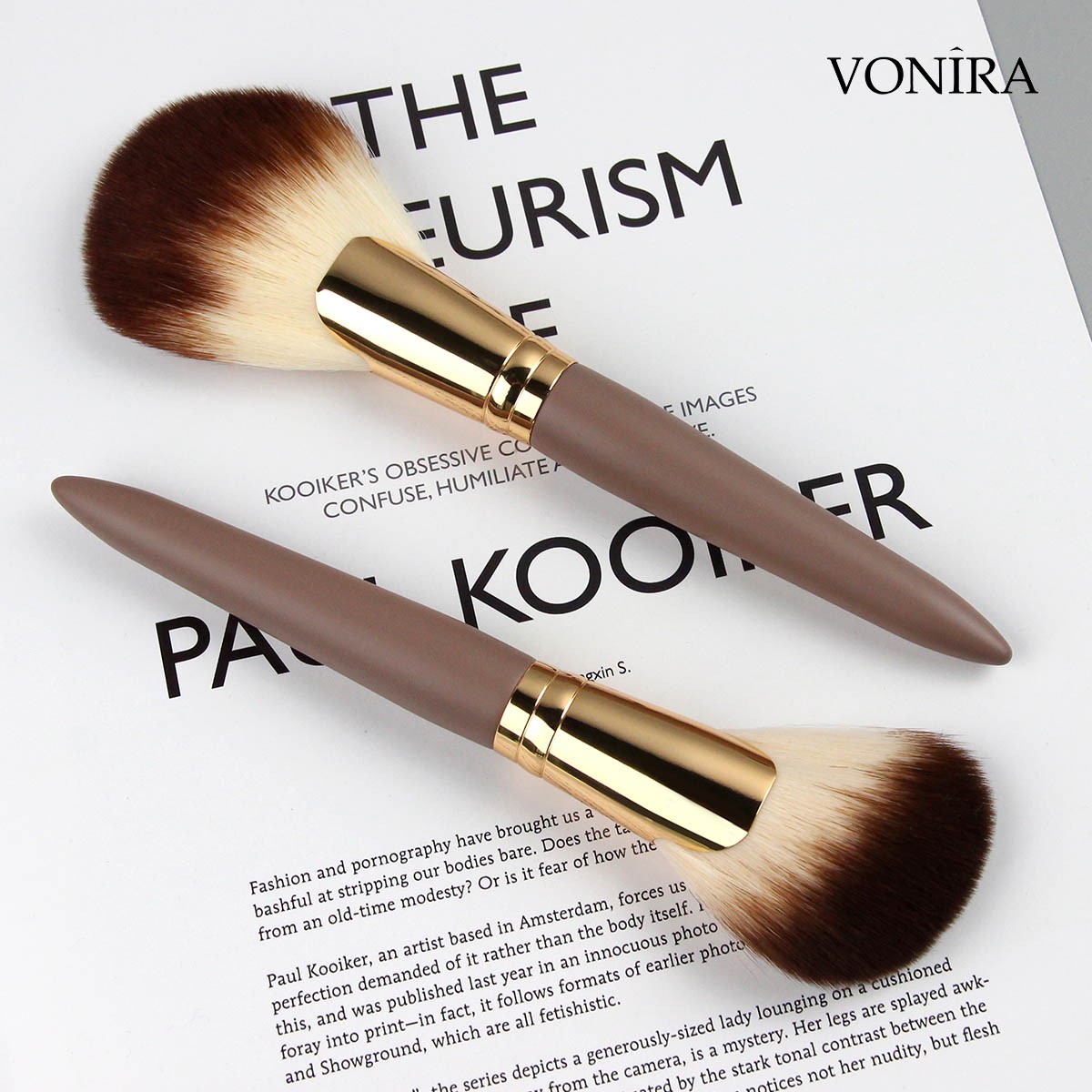 Vonira Luxury Matte Brown Professional Full Artist 20 Pieces Makeup Brush Set With Low MOQ Custom Private Label Make up Brushes