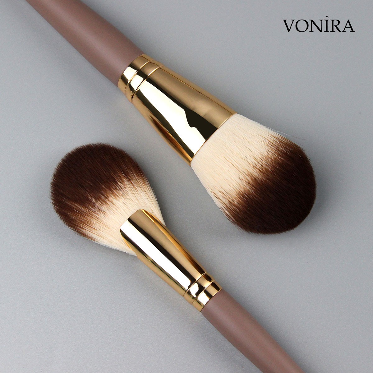Vonira Luxury Matte Brown Professional Full Artist 20 Pieces Makeup Brush Set With Low MOQ Custom Private Label Make up Brushes