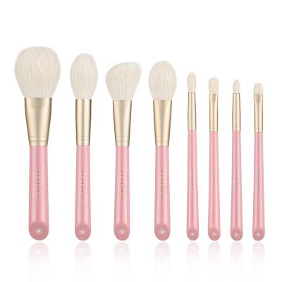 Vonira Makeup Artists Brushes Natural Hair Makeup Brushes Set 8 Pcs Goat Hair Professional Cosmetic Brushes Custom Private Label