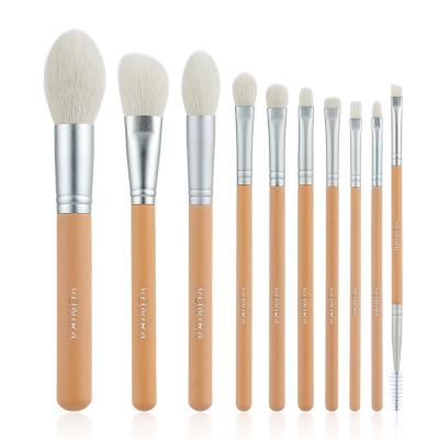 Makeup Brushes Manufacturer Environmentally Friendly Materials of 10 Pieces Cosmetic Brushes Set Nude Naked Pink Color 