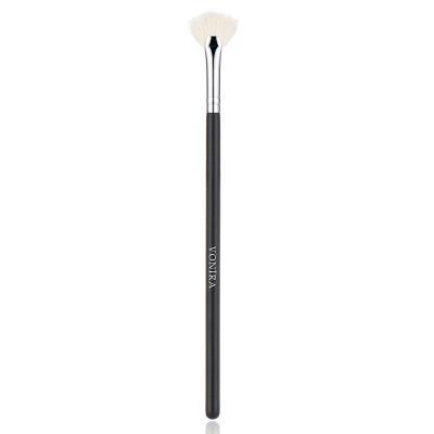 Vonira Beauty Makeup Natural White Goat Hair Lash Fan Mascara Groomer Brush With Copper Ferrule Custom Private Label Service