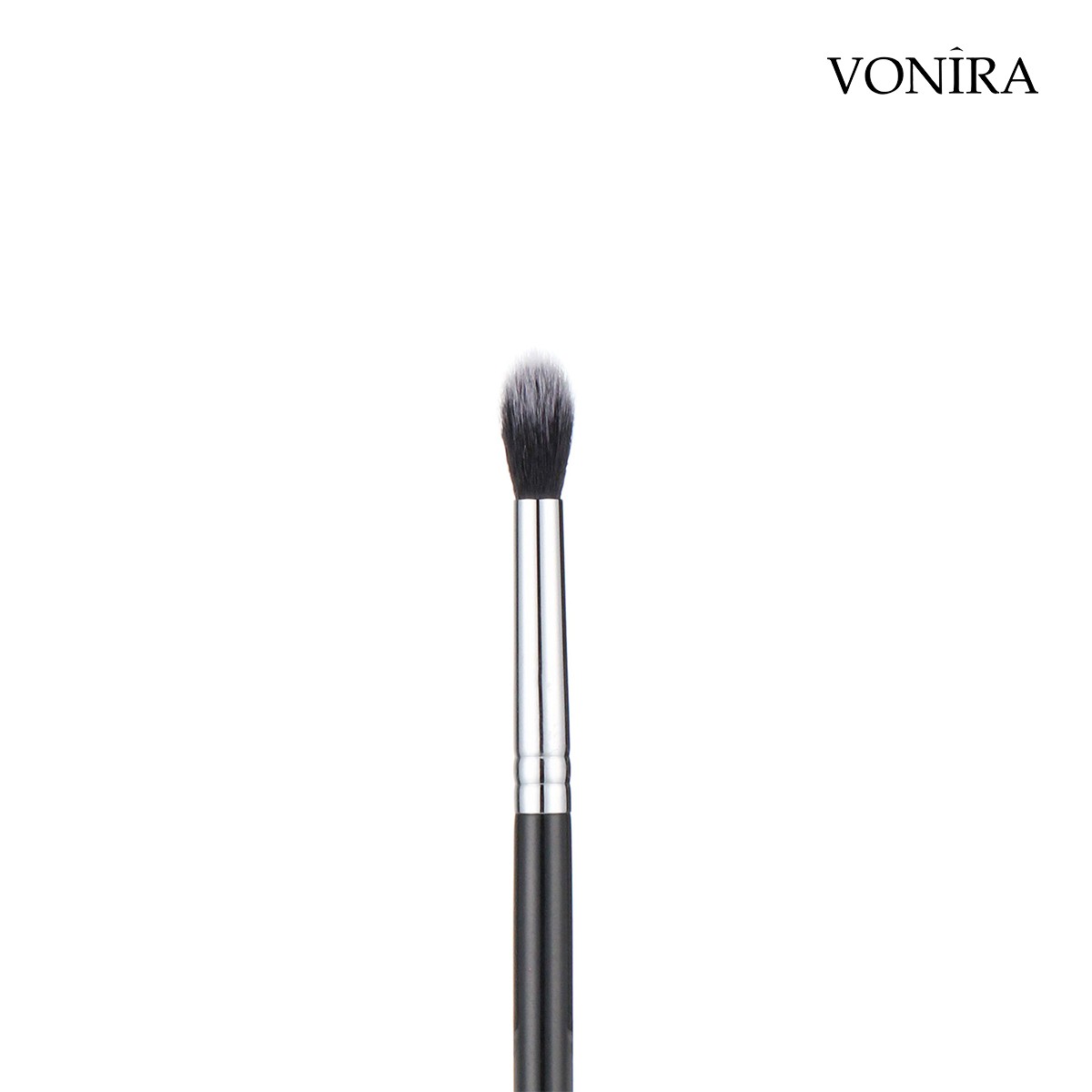 Vonira Beauty Makeup Tapered Eye Shadow Blending Crease Brush With Taklon PBT Synthetic Hair Silver Copper Ferrule Custom Private Label Service