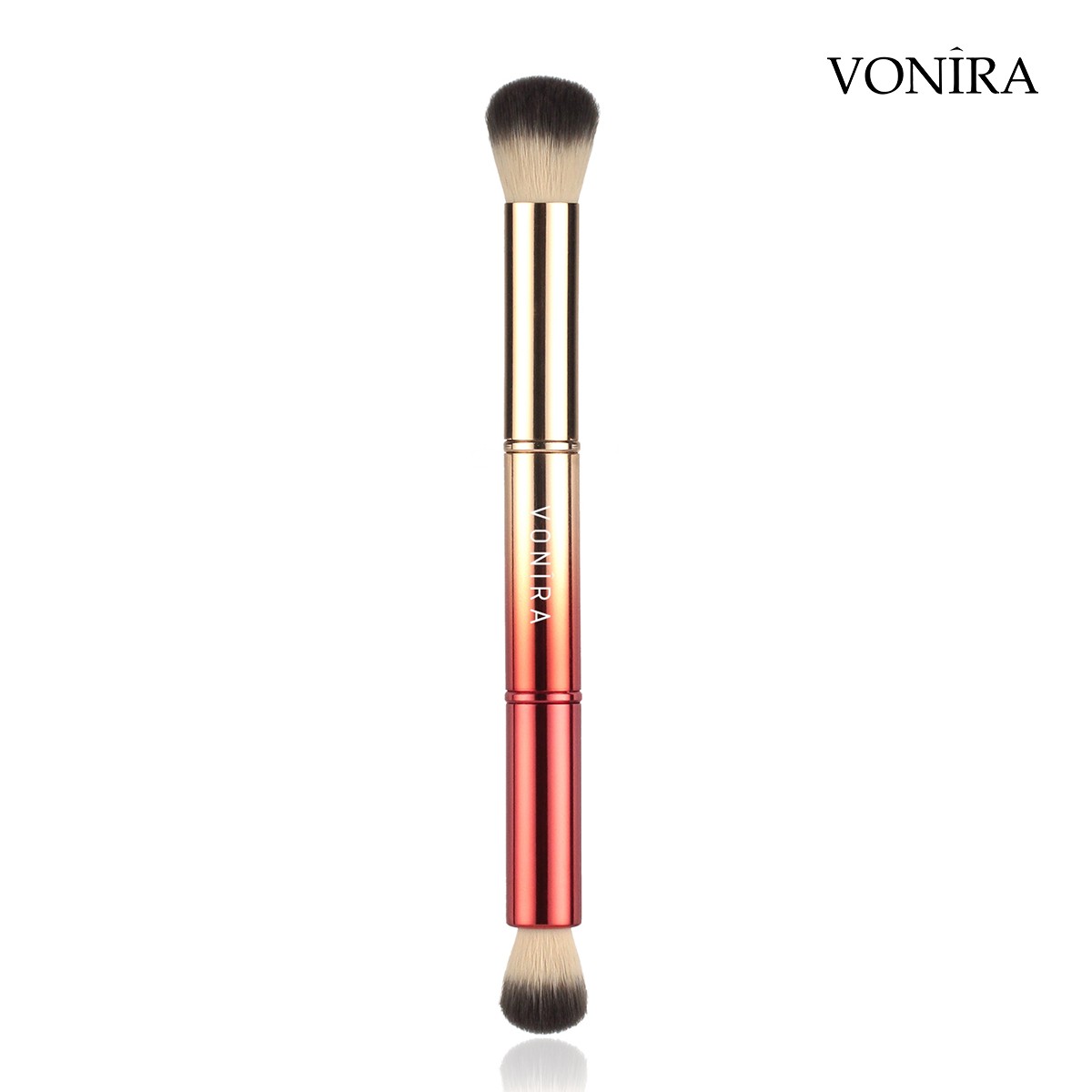 Vonira Beauty Manufacturer Wholesale Round Dome Double-Ended Concealer Brush Supplier Custom Logo Private Label Gradient Color