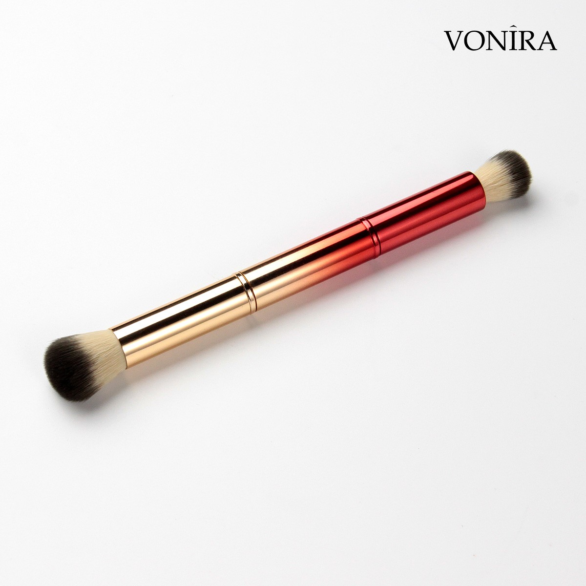 Vonira Beauty Manufacturer Wholesale Round Dome Double-Ended Concealer Brush Supplier Custom Logo Private Label Gradient Color