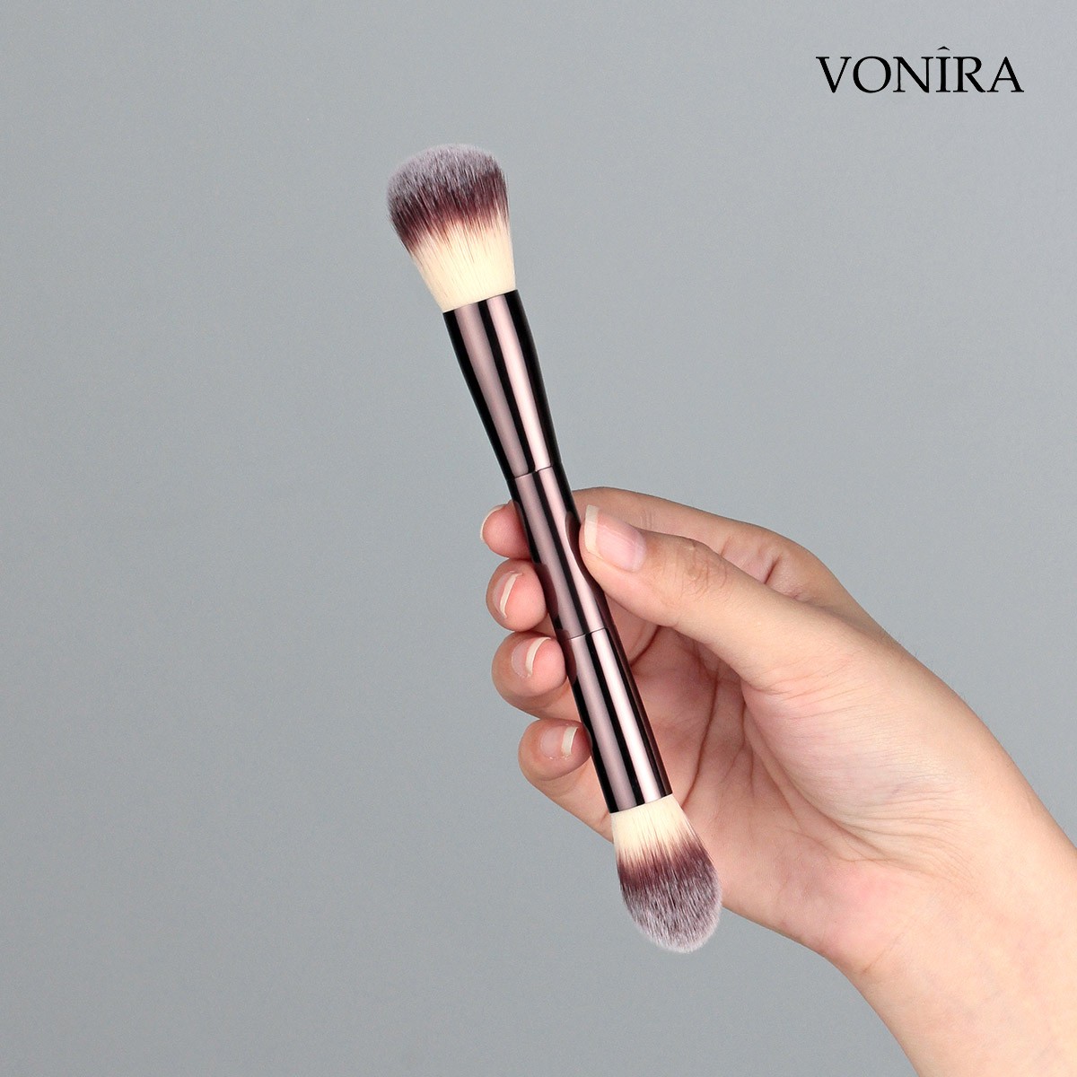 Vonira Beauty Manufacturer Multi-purpose Double-Ended Luxurious Cheekbone Blush Brushes Highlighter Brush Custom Private Label