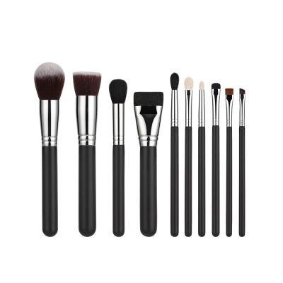 Must Have 10 Pieces Makeup Brushes Set With Copper Ferrules