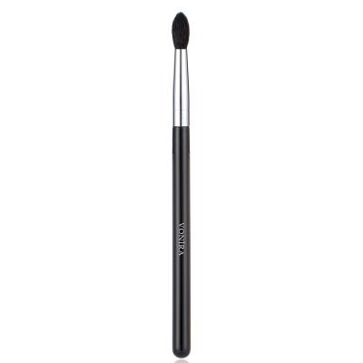 Vonira High Quality Natural Black Goat Hair Tapered Blending Brush With Silver Copper Ferrule Custom Private Label Manufacturer Service