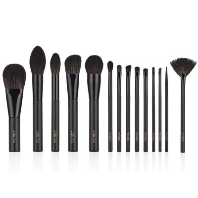 Vonira OEM ODM Professional Makeup Brushes Set Collection Completed Artist Brush Set 14 Pcs Black Unique Edition Custom Private Label