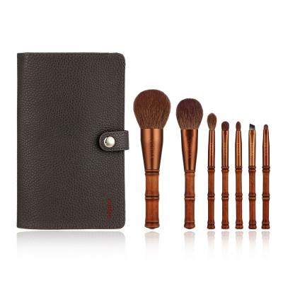 Hot Selling 7pcs Makeup Tools Eco Friendly Personalized Custom Private Label Professional Bamboo Makeup Brush Set