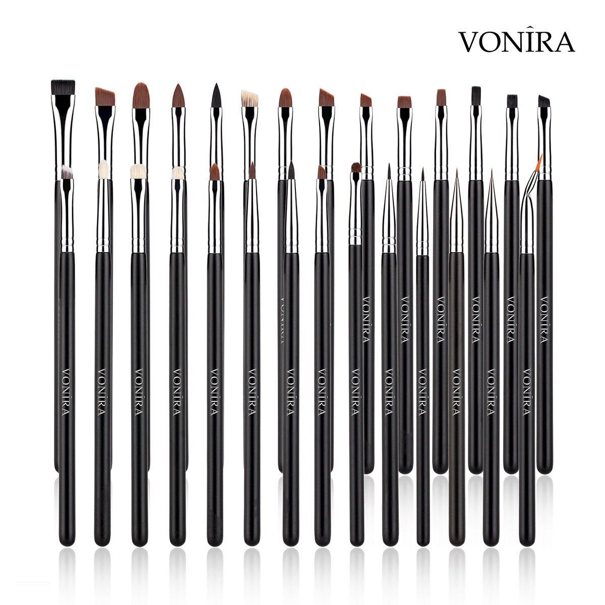 Vonira Beauty Precision Detail Eye Brush Set Custom Makeup Eyesahdow Eyebrow Eye Liner Tiny Basic Brushes Kit With Private Label