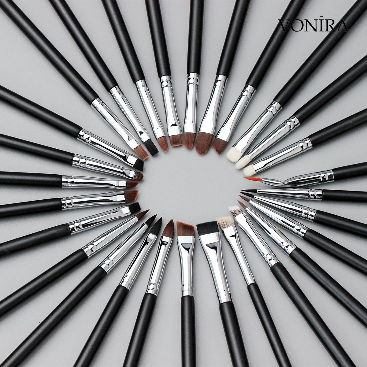 Vonira Beauty Precision Detail Eye Brush Set Custom Makeup Eyesahdow Eyebrow Eye Liner Tiny Basic Brushes Kit With Private Label