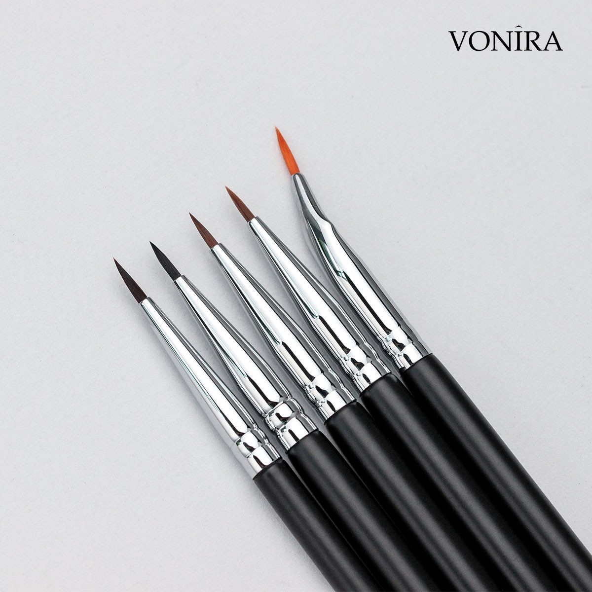 Vonira Beauty Precision Detail Eye Brush Set Custom Makeup Eyesahdow Eyebrow Eye Liner Tiny Basic Brushes Kit With Private Label