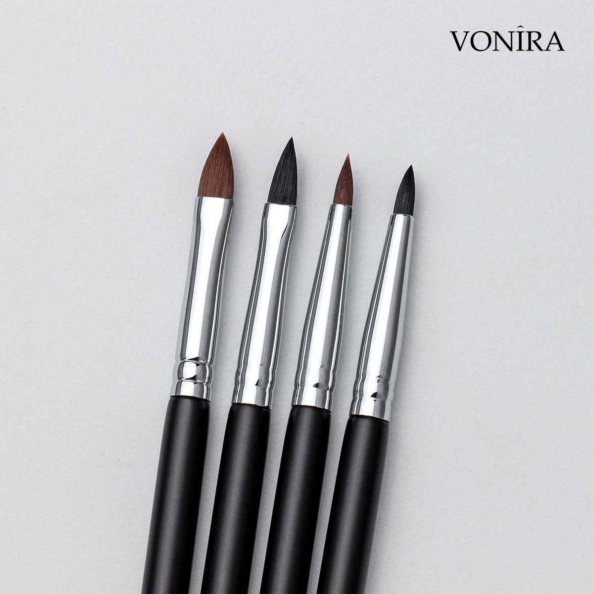 Vonira Beauty Precision Detail Eye Brush Set Custom Makeup Eyesahdow Eyebrow Eye Liner Tiny Basic Brushes Kit With Private Label