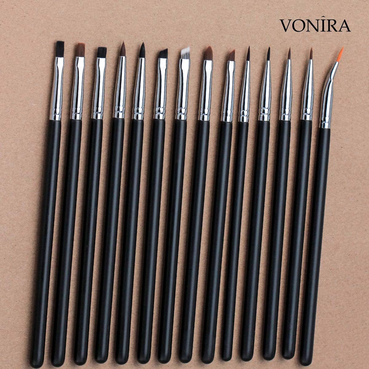 Vonira Beauty Precision Detail Eye Brush Set Custom Makeup Eyesahdow Eyebrow Eye Liner Tiny Basic Brushes Kit With Private Label