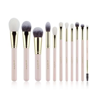 Vonira Premium 11-Piece Essential Makeup Brush Set With Gold Copper Ferrule Anti-bacterial Fibres