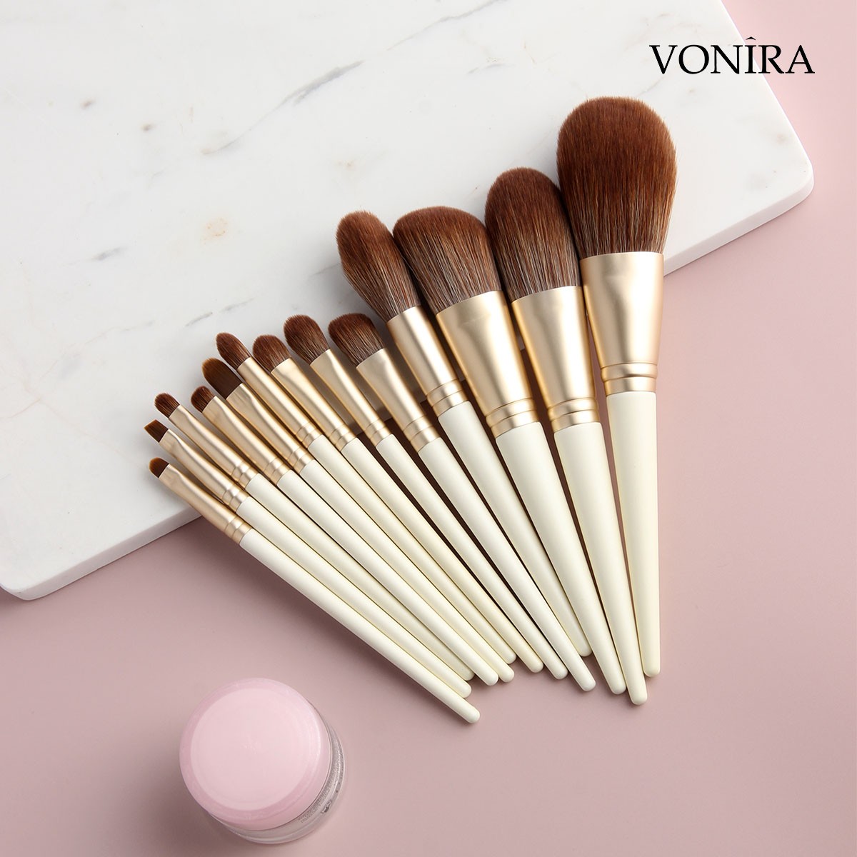 Professional 13pcs Makeup Brushes Set Highlighter Eyeshadow Blush Powder Blending Soft Fluffy Cosmetic Full Set Female Makeup Tools