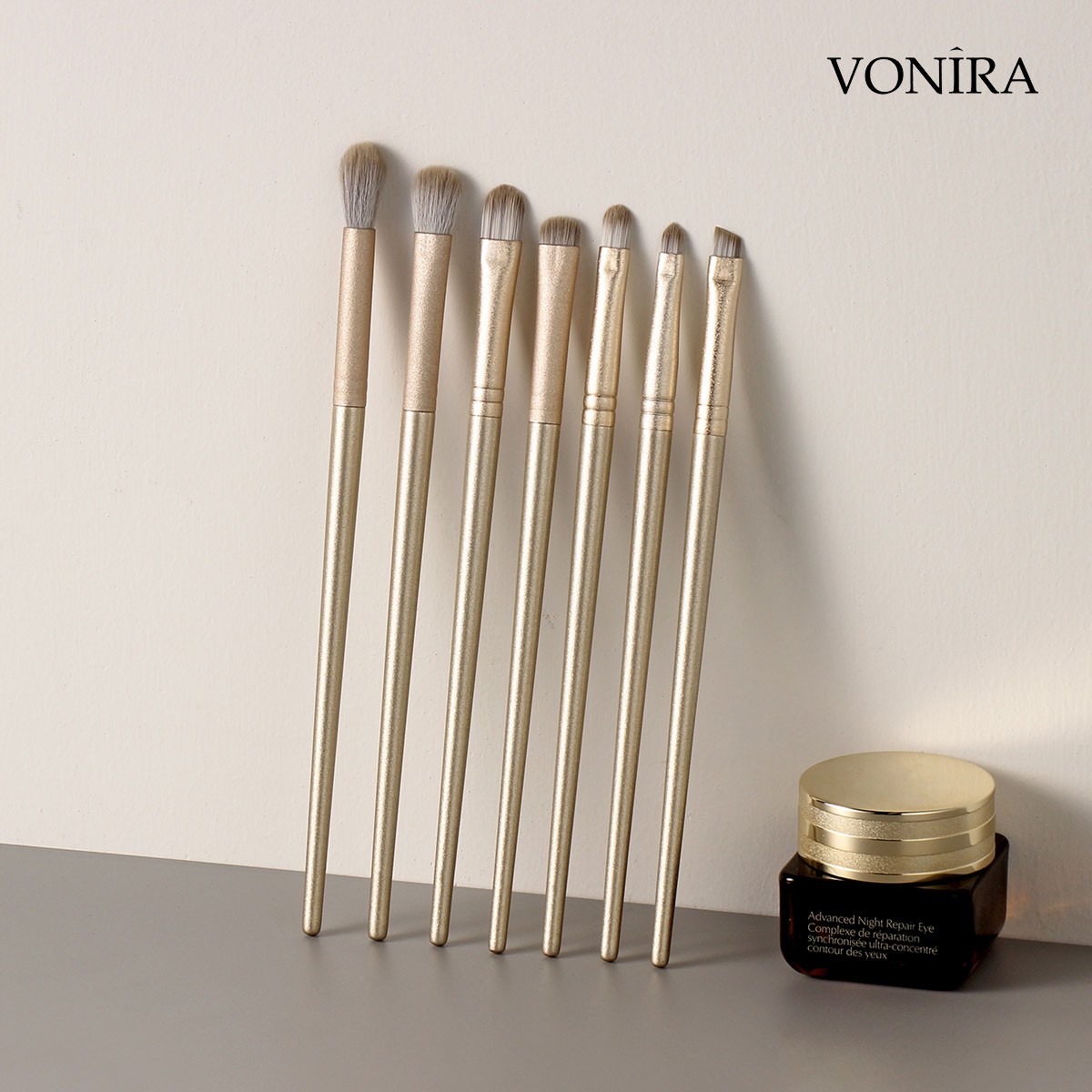 Speical Festival Holdiay 12 Pieces Champagne Gold Essential Makeup Brush Set