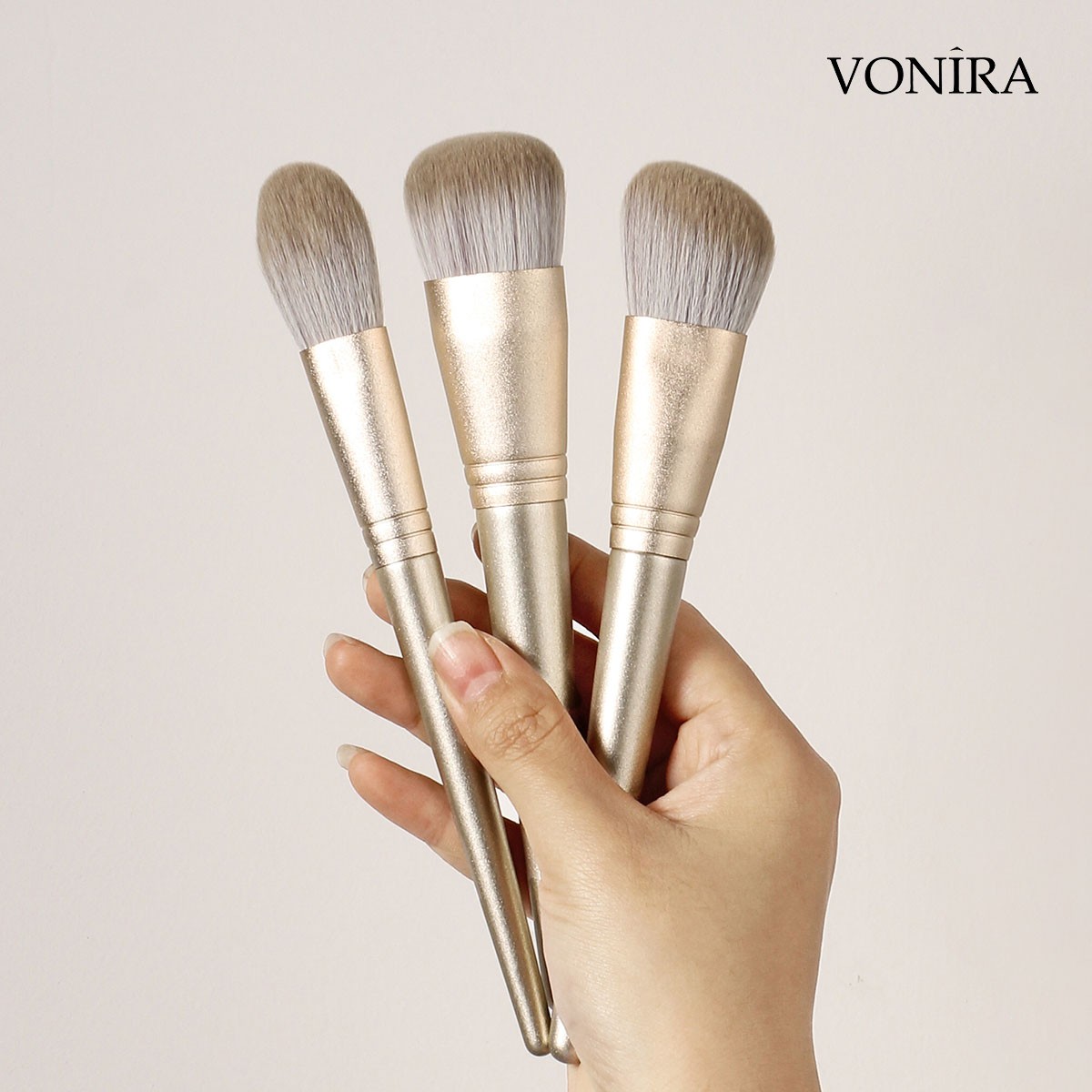 Speical Festival Holdiay 12 Pieces Champagne Gold Essential Makeup Brush Set
