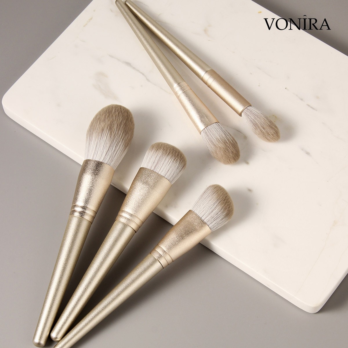 Speical Festival Holdiay 12 Pieces Champagne Gold Essential Makeup Brush Set