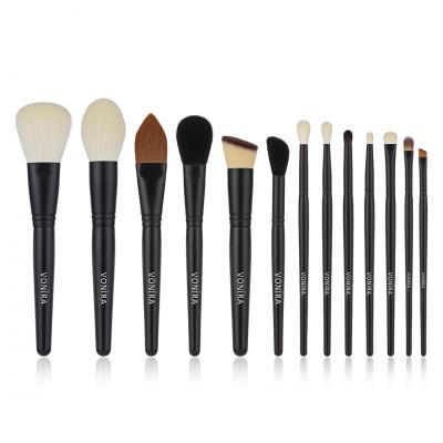 The World's Premiere Brush Manufacturer Customized 13 Pieces Matte Black Color Professional Makeup Brush Set Wholesale OEM Private Label