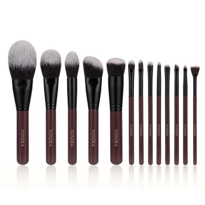 Vonira Vegan Makeup Brushes Set Premium Eco-friendly Synthetic Powder Foundation Highlight Concealer Eyeshadow Blending Eyebrow Liner Fan Brush Set