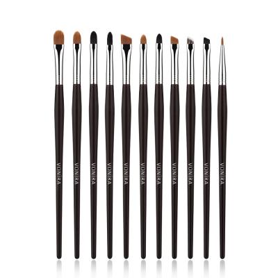 Vonira Beauty 11 Precise Makeup Brushes Set Perfect Cat Eye Kit Detail Brow Brushes Collection