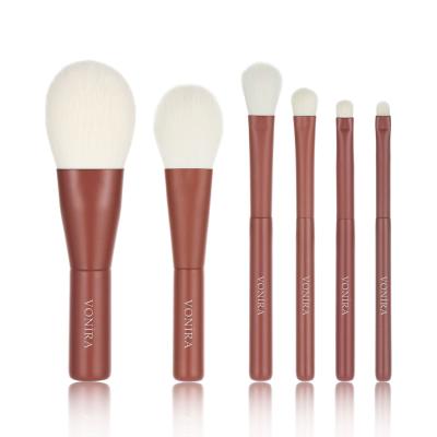 Vonira Beauty 2026 Mini Travel Gift Girls 6 Pcs Cosmetic Makeup Brushes Set With