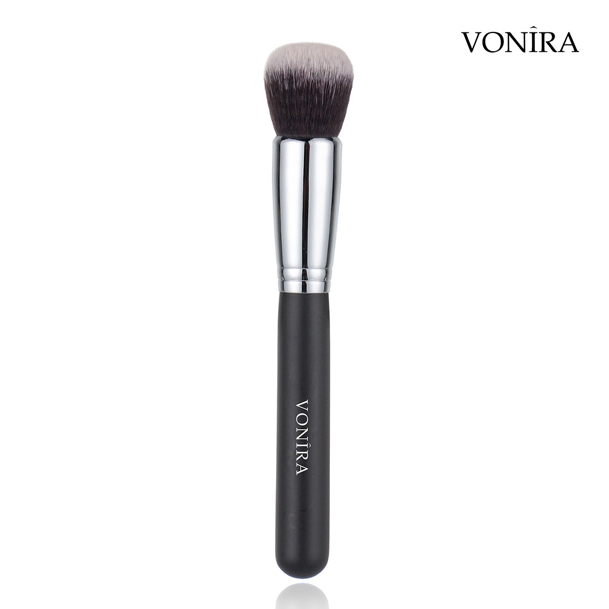 Vonira Beauty A Multi-Tasker Complexion Face Brush Silk Finish Round Foundation Brush With Custom Private Label Service - Image 1