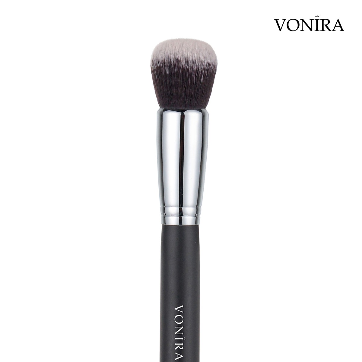 Vonira Beauty A Multi-Tasker Complexion Face Brush Silk Finish Round Foundation Brush With Custom Private Label Service - Image 2