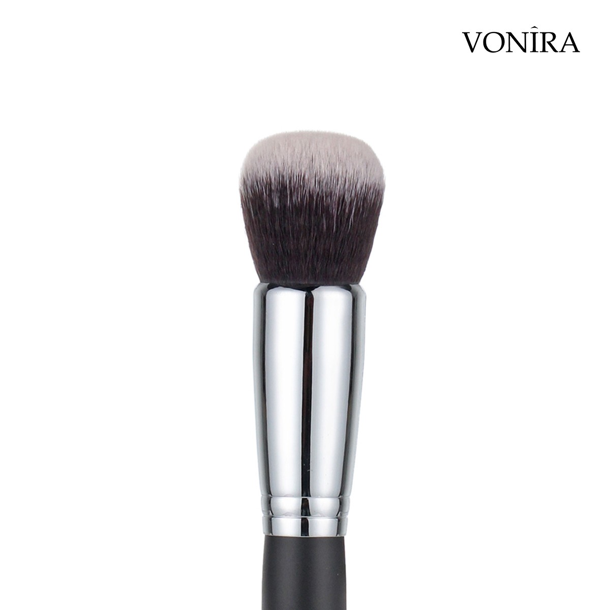 Vonira Beauty A Multi-Tasker Complexion Face Brush Silk Finish Round Foundation Brush With Custom Private Label Service - Image 3
