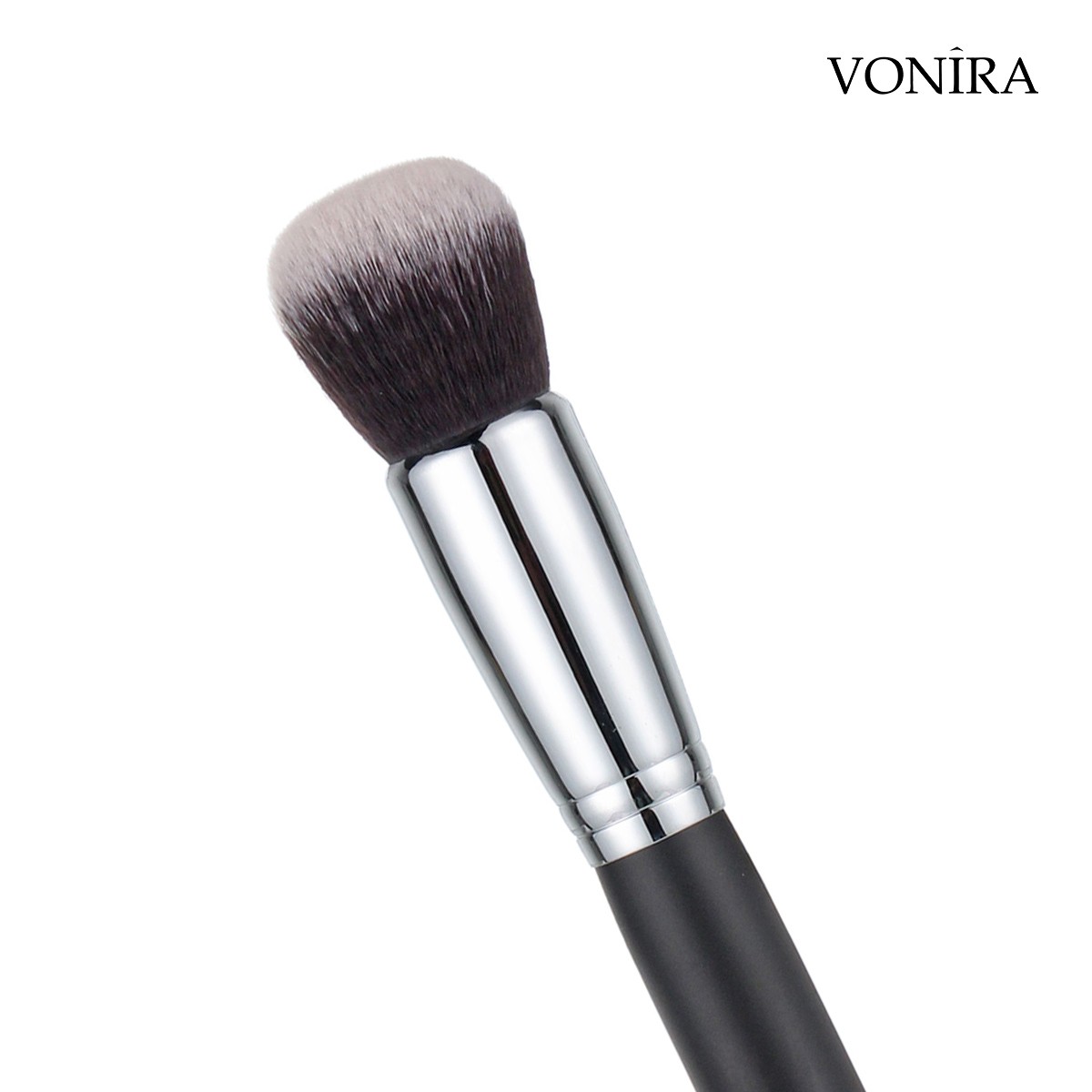 Vonira Beauty A Multi-Tasker Complexion Face Brush Silk Finish Round Foundation Brush With Custom Private Label Service - Image 5