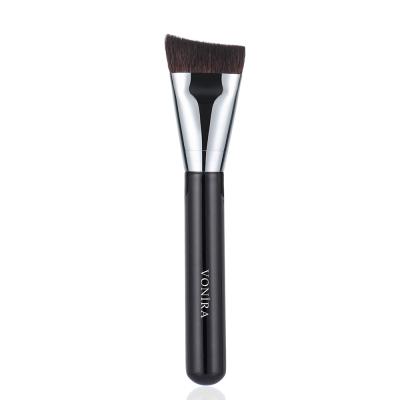 Vonira Beauty Custom Wholesale Makeup Studio Master Pro Contour Brush With Natural Goat Hair Copper Ferrule
