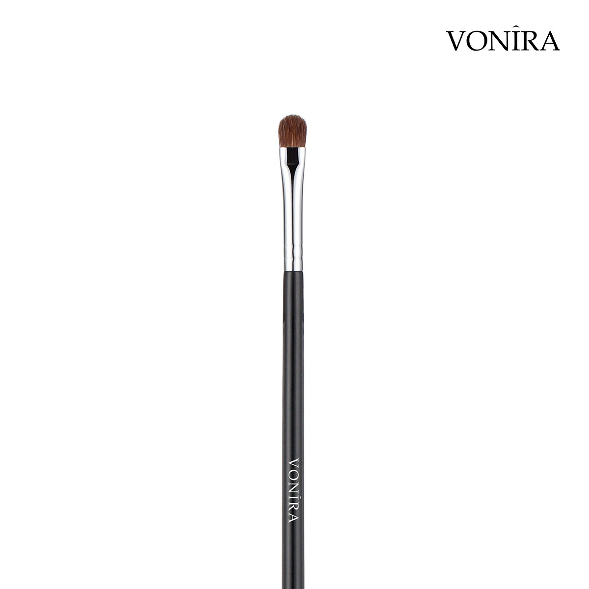 Vonira Beauty Detail Eye Shader Makeup Brush With Silver Copper Ferrule Black Handle Custom Private Label Service - Image 2